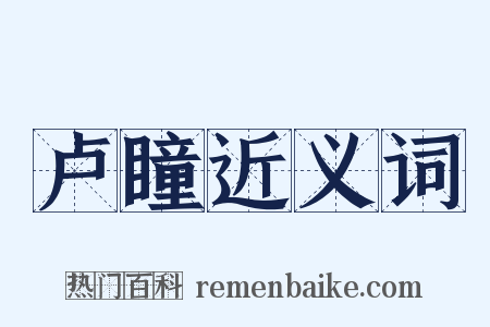 卢瞳近义词是什么意思的图片